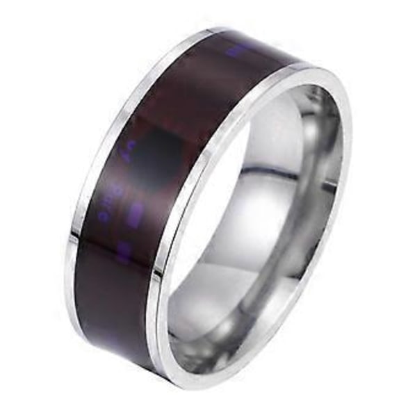 Intelligent Ring Enhed Vandtæt Intelligent Wear Smart Ring Titanium Stål til Daglig Brug Telefon Smartphone Lås Op Kvinder (Sølv H)