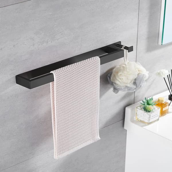Gratis håndkleholder matt sort 304 rustfritt stål håndkleholder med hette