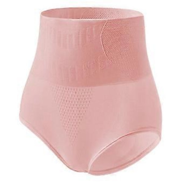 Åtstramande och kroppsformande trosor XL Svart Flerfärgad Rosa Midja Grön Aprikos Tyg Grå Grafen Bomull Damtrosor (L Rosa)