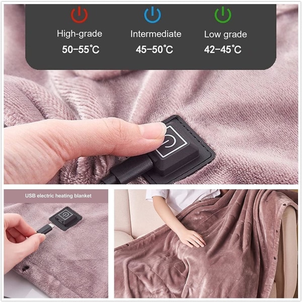 King Size USB Sähköpeitto Paksuuntunut Flanelli Sähköpeitto