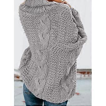 Løs Oversized Casual Rullekrave Sweater Pullover Top til Kvinder