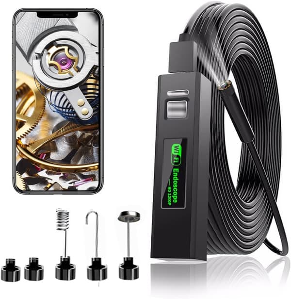 (2M) WiFi Borescope Kamera Endoskop Kamera Rørinspektion HD 12