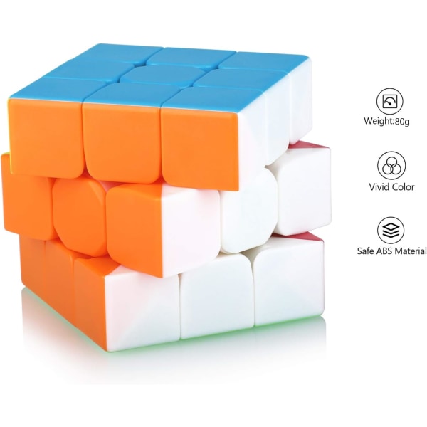 Set 2x2 3x3 Magic Stickerless Cubing Smooth Puzzles Cube Gam