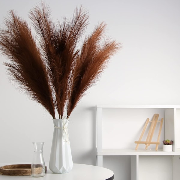 7-pack 110 cm Konstgjort Pampasgräs Stort Långt Fluffigt Falskt
