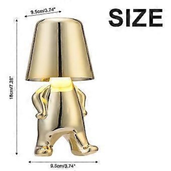 Bordslampa dekoration sovrum bordslampa kreativ statyett modellering bordslampa tänkare bordslampa (Mr-WHY)