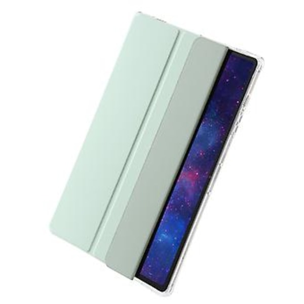 3-Taitettava Selkeä Akryyli Nahkakotelo Samsung Galaxy Tab S9 Ultra/S8 Ultra:lle (Vihreä)