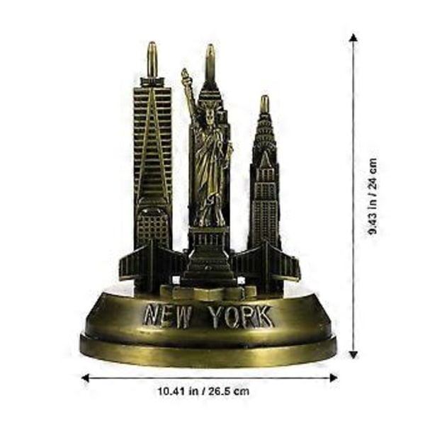 New York Landmark Metal Statue Metal Craft Legering Landmark Arkitektur New York Bygningsmodel