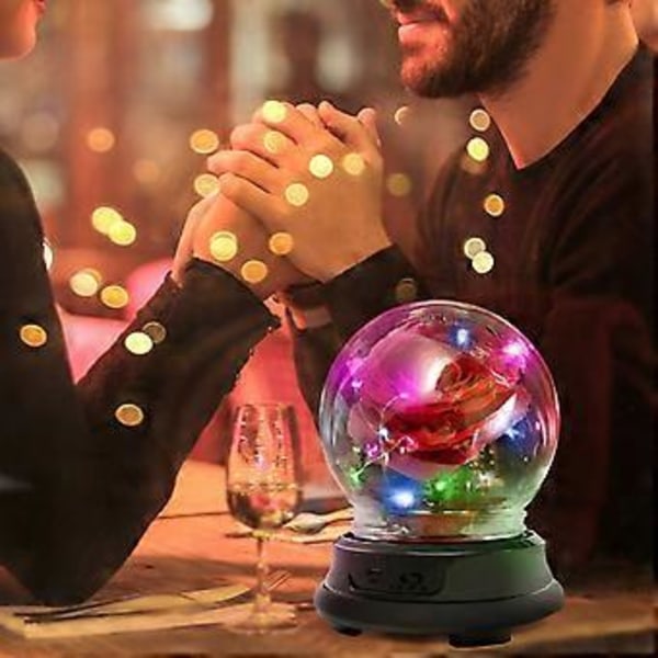 Attraktiv Blomsterkupollampa Perfekta Gåvor PET Ros Utsökt Blomster LED Kupollampa för Hem Qinhai