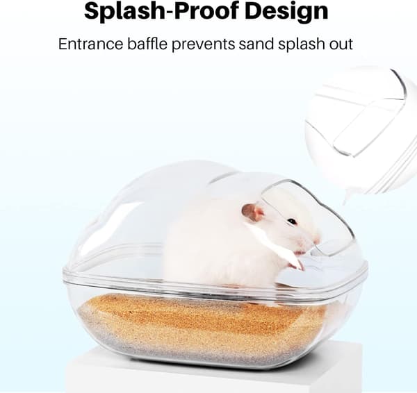 Hamster Sandbad, Transparent Hamster Sandbad med spade, Bur