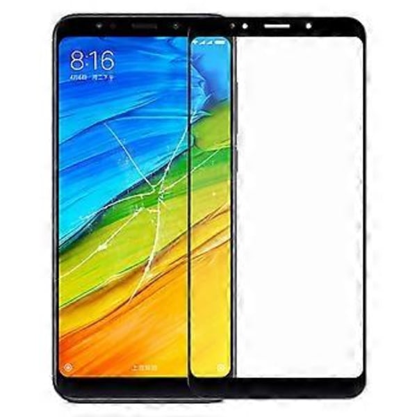 Ydre Linse med OCA til Xiaomi Redmi 5 Plus (Sort)