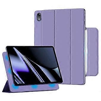 För Oppo Pad PU-läder Tri-fold Stativ Surfplattefodral Magnetisk Absorption Skyddsfodral (Stil D)