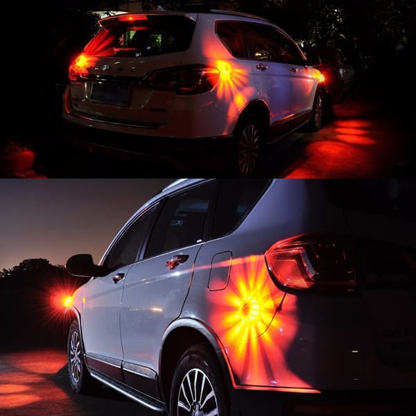 Orange 12-3 Led Lys（102x35mm）, 9 Blinkende Mønstre Vejsikkerhedslys, Multifunktionel Nødlys