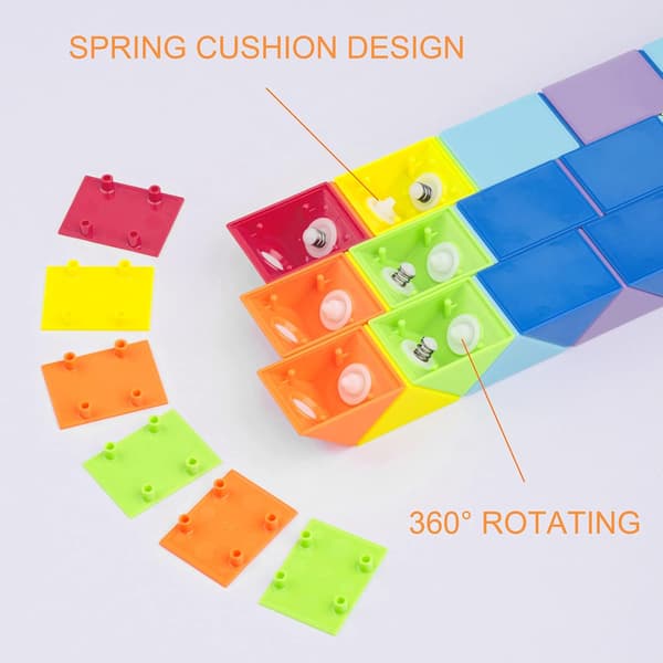 Sæt med 3 store Fidget Snake Cube Twist Puzzle Magic Snake Sensory
