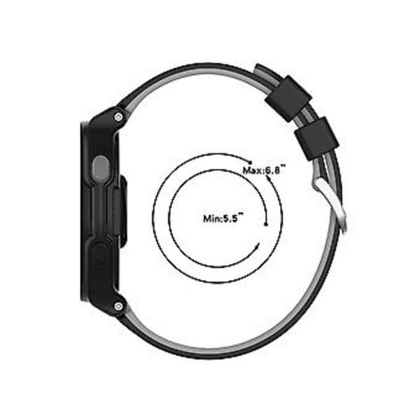 Til Garmin Approach S2 / S4 Silikon Urrem (Sort Grå)