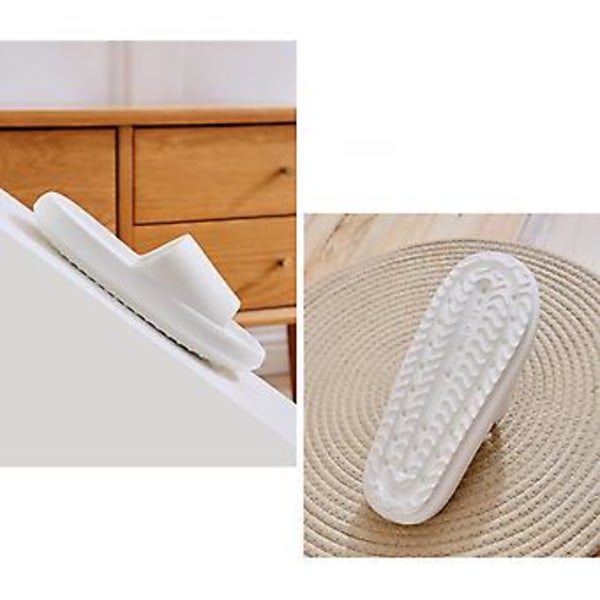 Slippers med tykk såle for kvinner og menn, komfortable lette sandaler for strandferie (4445 Svart)