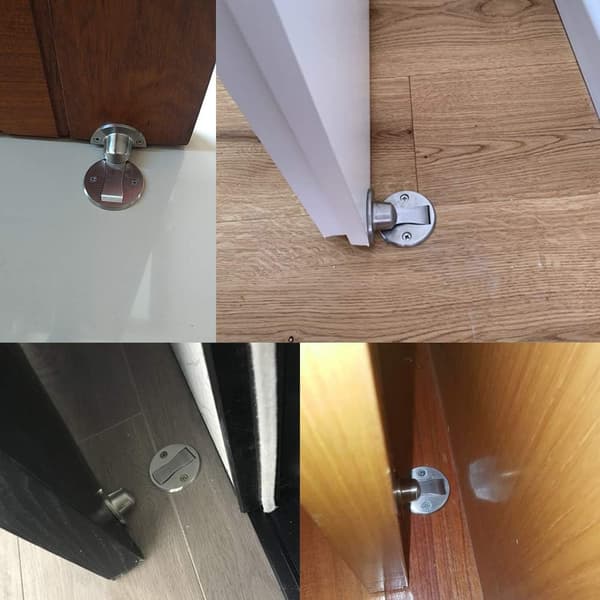 1 stk magnetisk dørstopper i rustfritt stål