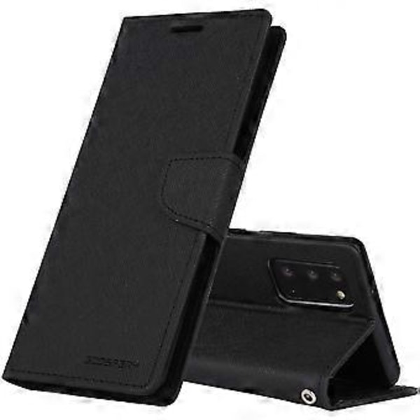 Samsung Galaxy Note20 Nahkainen Kotelo (Musta)