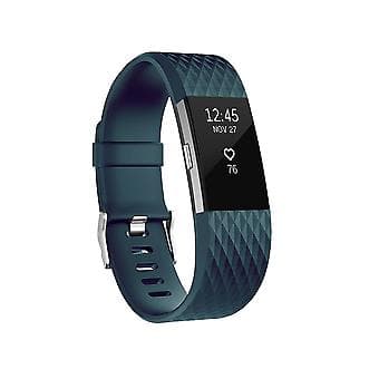 Diamantmønstret håndledsrem til FITBIT Charge 2, 12,5x8,5 cm (Marineblå)