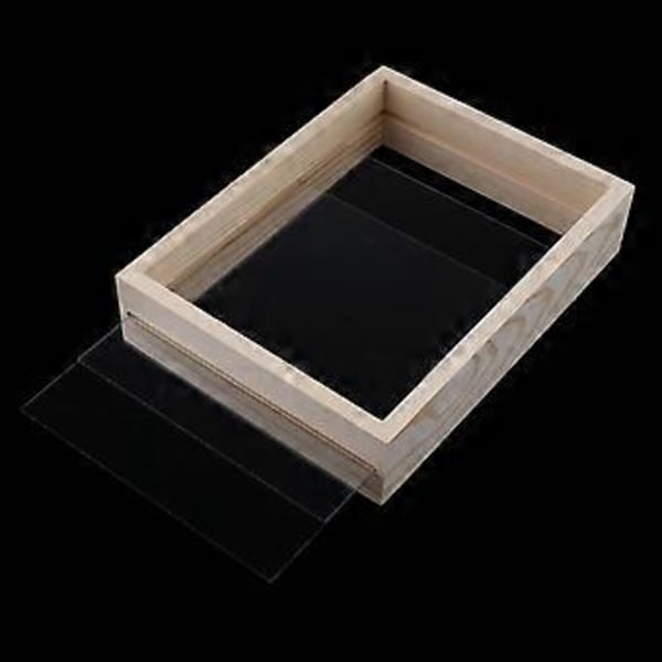Kreativ dobbeltsidet glasprøve gennemsigtig træramme 11,4 x 16,4 cm (13,7 x 18,8 cm)