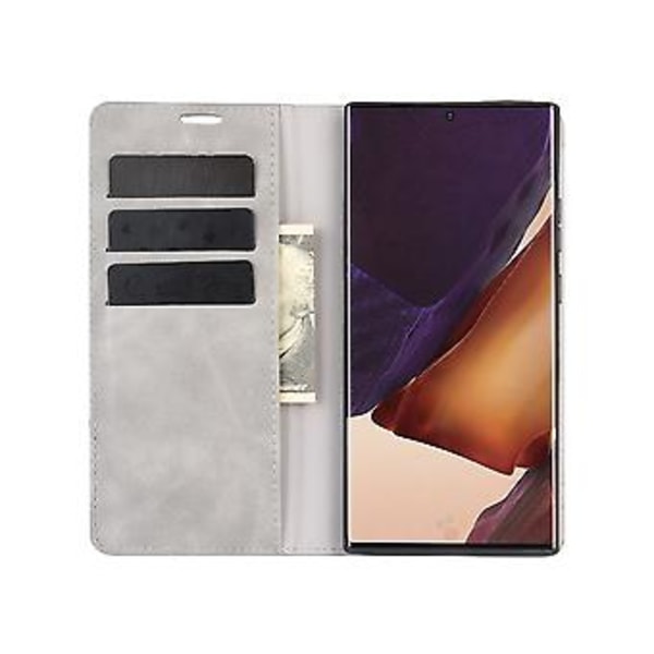 Magnetiskt Läder TPU-fodral för Galaxy Note20 Ultra (Grå)