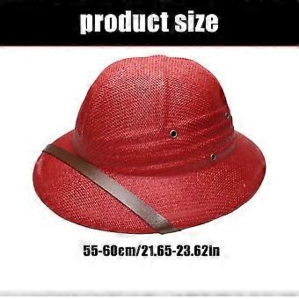 Pith Cosplay Hatt Handgjord Stråhatt Elegant Solhatt Överraskningspresent till Flickvän för Semestrar Fransk Stil Ljusgul (Ljusgul)
