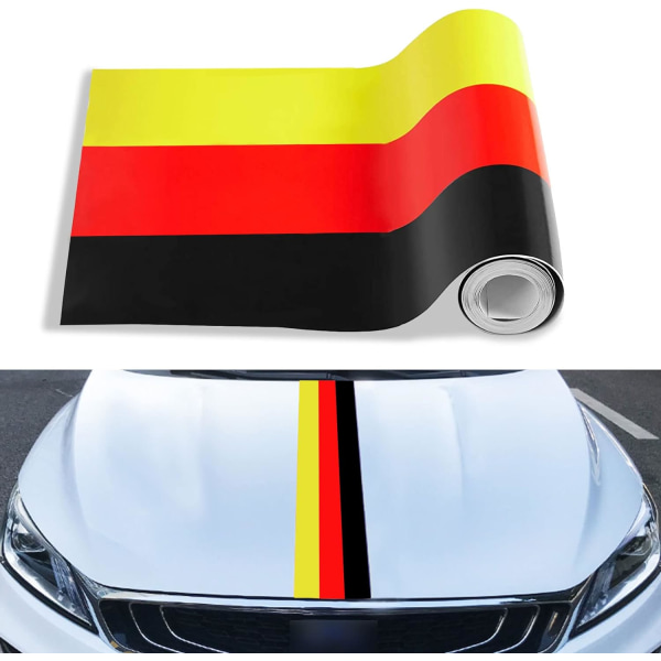 Colorful German Flag Striped Sticker 15cm x 3m, DIY Modified Stri