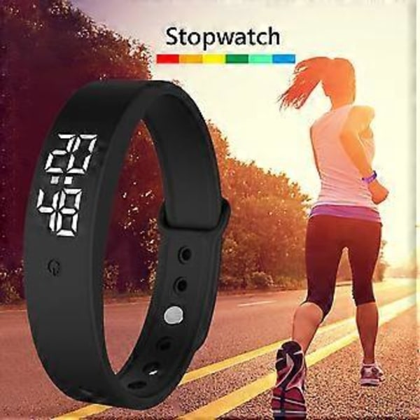 V9 Kropstemperatur Monitor Termometer Vibrationsalarm Armbånd Smart Armbånd (Lilla)