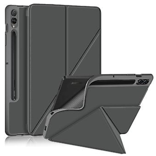 Monipuolinen taittuva nahkainen tabletikotelo Samsung Galaxy Tab S9:lle (Harmaa)