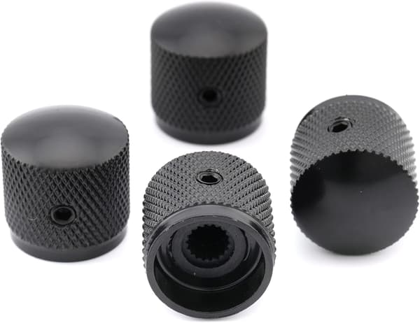 Sorte gitar Speed ??Control-knapper Metall Volum Dome Tone-knapper w