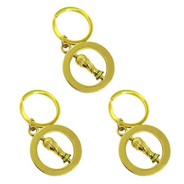 3PCS 2022 FIFA VM 3D-trofé nyckelring, Qatar VM-souvenir