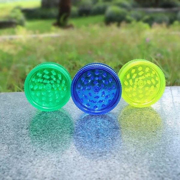 Sett med 4 plastgrinder – 4-delt grinder – Krydderkvern – Urtekutter