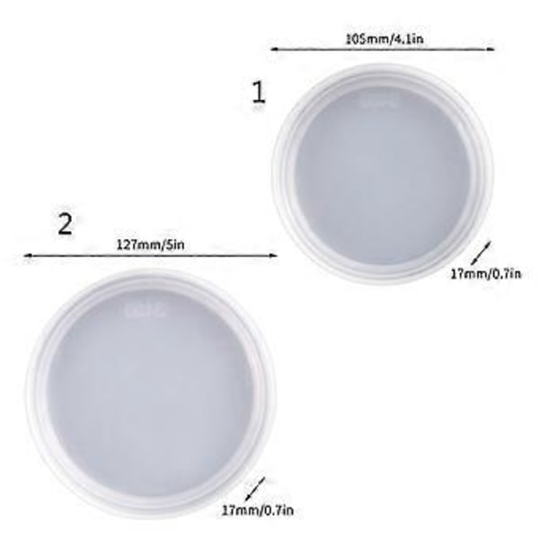 Silikoneform til coasterbase, rund form, DIY UV epoxy resin støbeforme, boligdekorationer, håndlavede håndværk, gipsforme (MD3490 2)