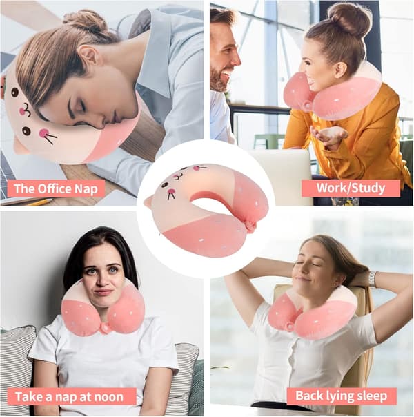 (C)Resepudde Nackkudde 30*30cm Minnesskum Nackkudde Söt U-formad Resepudde Barn Suppo