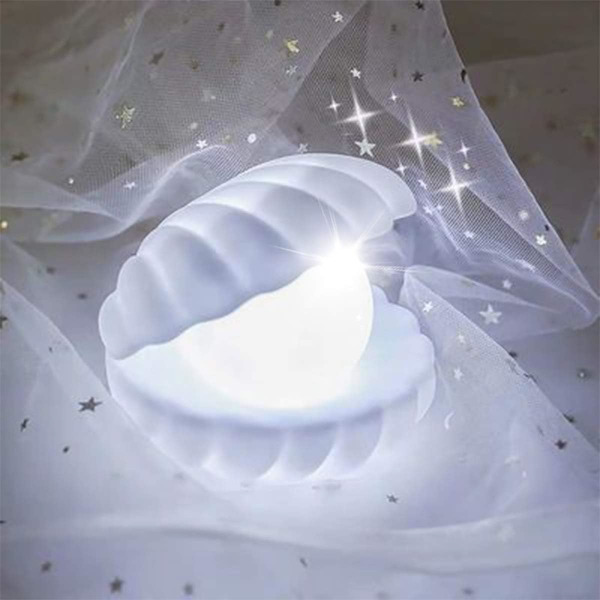 Shell Pearl Night Light Sänglampa Sovrum Ljus C