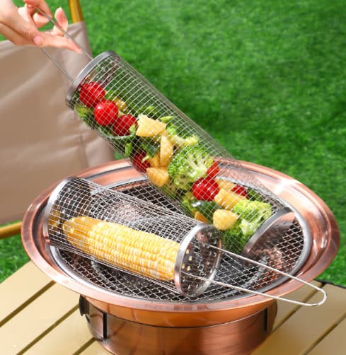 Ulkogrillin pyörivä kehys, 360° pyörivä verkkogrilli - Suuri Large