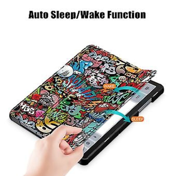 Smart Läderfodral för Samsung Galaxy Tab A9 Plus (Graffiti)