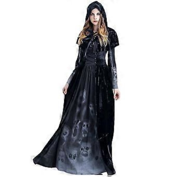 Halloween Naisten Keskiaikainen Renessanssi Vintage Puku Halloween Paha Noita Cosplay Naamiaisasut -NMAOV( 2XL)