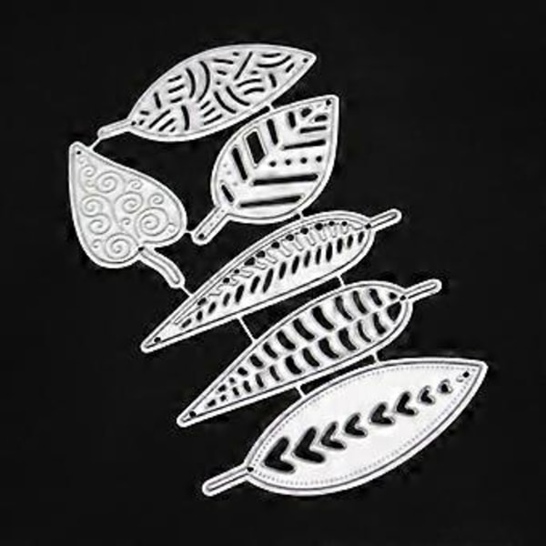 Blad Löv Metall Skärformar Schablon DIY Scrapbooking Album Stämpel Papper Kort E