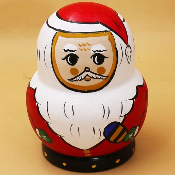 Matryoshka Trä Ryska Nestingdockor för Barn 10 st Matryoshk