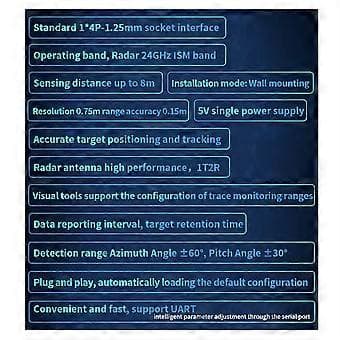 Rd-03D 24G Multi-Target Human Motion Trajectory Lokalisering och Spårningsradarmodul ombord PCB