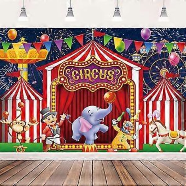 Röd Karneval Cirkus Dekoration Bakgrund Karneval Banner Cirkus Mardi Gras Dekoration Barn Karusell Tält Fest Dekoration Banner Foto Rekvisita 5x3 ft.