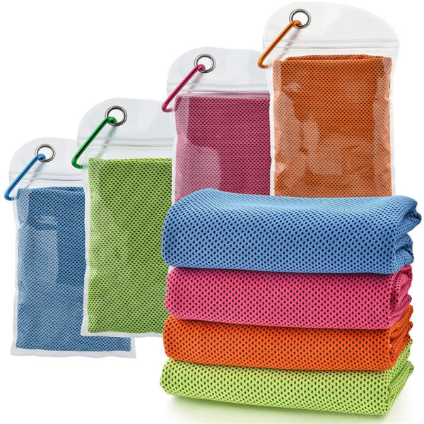 [4 Packs] Cooling Towel (40" x 12"), Towel, Microfiber Ice Towel,