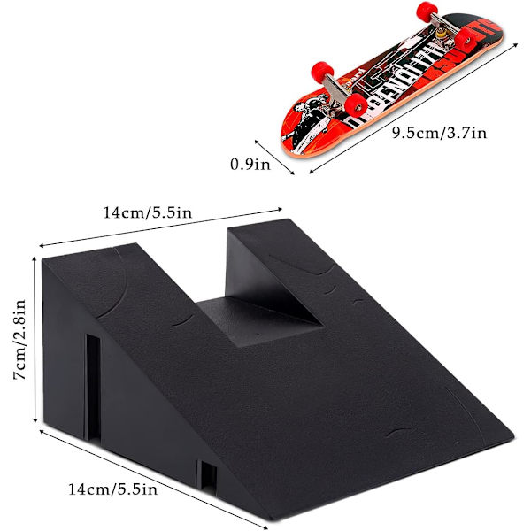 Mini skateboard ramp og tilbehørssæt, skateboard park dæk tr*