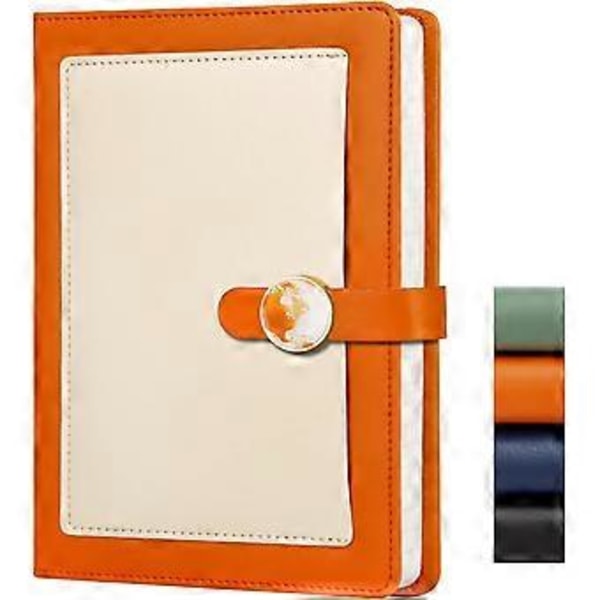 Lined Journal til Kvinder, Læder Hardback A5 Notesbog Dagbog, Personlig Forretningsnotesbog med Magnetisk Spænde, Lomme og Gaveæske, 192 Nummererede Sider