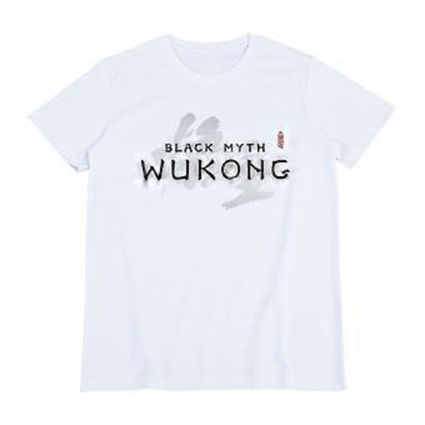 BLACK MYTH WUKONG 3D-tulostettu puuvillainen lyhythihainen T-paita pyöreällä kauluksella aikuisille _b(L )