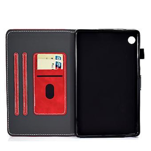Lehmännahka-tekstuurista PU-tablettikuori Samsung Galaxy Tab A9+:lle (Punainen)