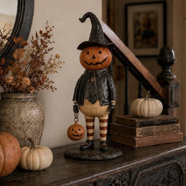Halloween Græskarstok Vintage Spøgelsesfigur