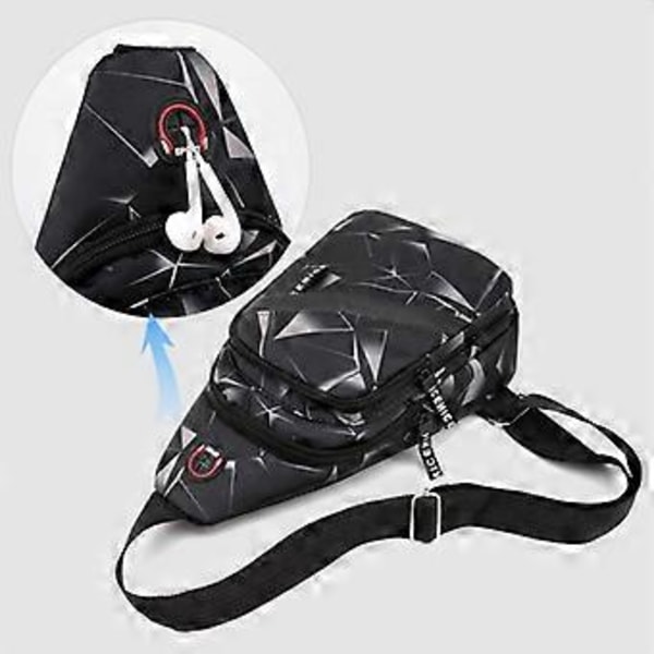 Messenger Ryggsäck Liten Väska Armväska Bröstväska Utomhus Sport Rese Enkel Axelväska Sport Messenger Axelväska (Blå)