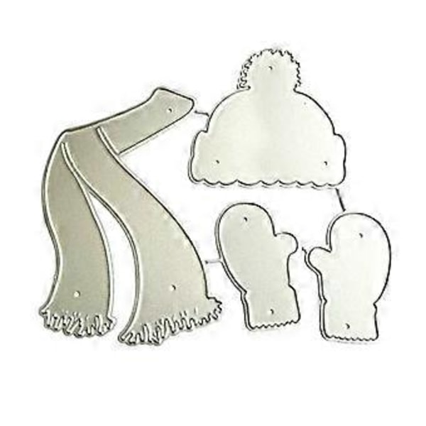 Hatt, Halsduk, Handskar Metall Skärformar Schablon Die Cut DIY Scrapbooking Album Papper