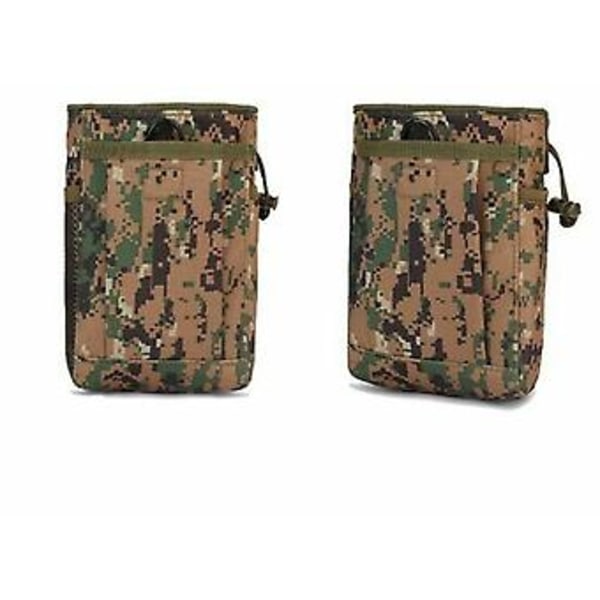 Taktisk Molle Utility Drop Dump Pouch Militär Jakt Vapen Ammunition Väska Kraftig (Jungle Digital)